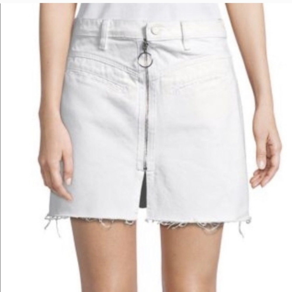 BlankNYC | Women’s White Denim A-Line Mini Skirt | Size 29